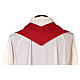 Chasuble in polyester with gold cross and wheat s11