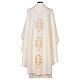 Priest Chasuble with gold cross and wheat in polyester s7