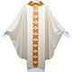 Chasuble in pure wool and lurex with embroidered orphrey s1
