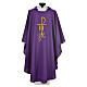 Chasuble in polyester with Chi Rho and Loaves and Bread s3