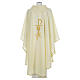 Liturgical Chasuble with Chi Rho and Loaves and Bread in polyester s6