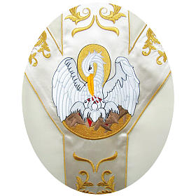 Catholic Chasuble in pure wool with Pelican symbol