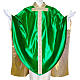 Casulla medieval 100% pura seda natural cinta decorada dorada s1