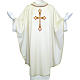 Chasuble in pure wool with golden and red cross s1