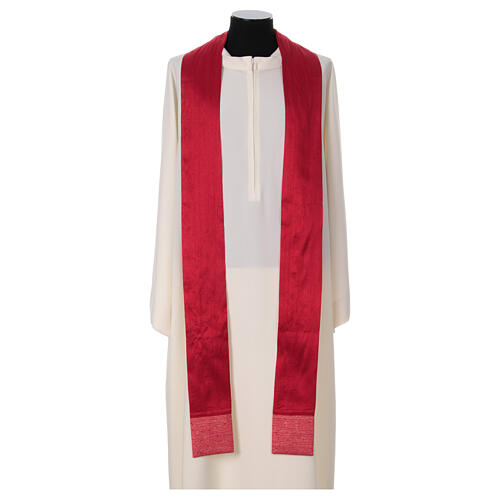 Chasuble in silk with silk cross embroidery and Murano glass 13