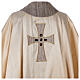 Chasuble in silk with silk cross embroidery and Murano glass s10