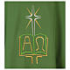 Chasuble in polyester with cross, rays, book and Alpha Omega s2