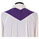 Chasuble in polyester with cross, rays, book and Alpha Omega s10