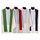 Chasuble in polyester with cross, lantern and wheat symbol s15