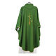 Gothic Chasuble with cross, lantern and wheat symbol in polyester s7