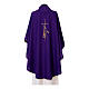 Gothic Chasuble with cross, lantern and wheat symbol in polyester s10