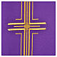Chasuble liturgique croix dorée 100% polyester s6