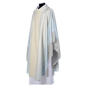 Blue Chasuble in pure Tasmanian wool with double twisted yarn