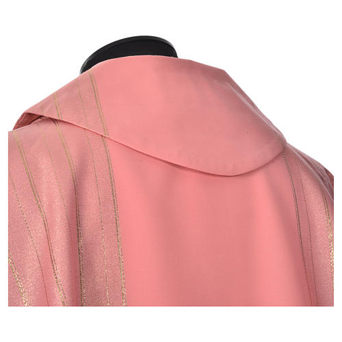 Pink Chasuble in pure Tasmanian wool with double twisted yarn 6