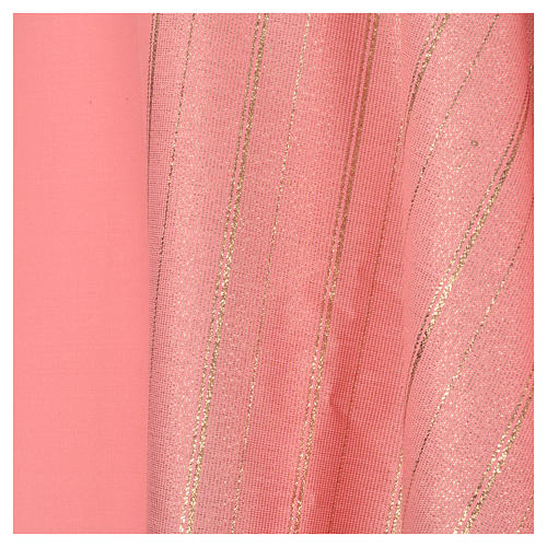 Casulla rosada 100% lana doble tejido 4