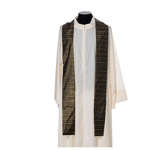 Black Chasuble in pure Tasmanian wool with double twisted yarn 4