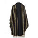 Black Chasuble in pure Tasmanian wool with double twisted yarn s3