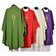 Chasuble in polyester with cross and rays s2