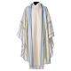 Blue Chasuble in pure Tasmanian wool with double twisted yarn s1