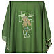 Liturgical chasuble in polyester with lamb and San Damiano cross s2