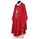 Liturgical chasuble in polyester with lamb and San Damiano cross s7