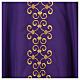Liturgical chasuble in polyester with floral embroidery s2