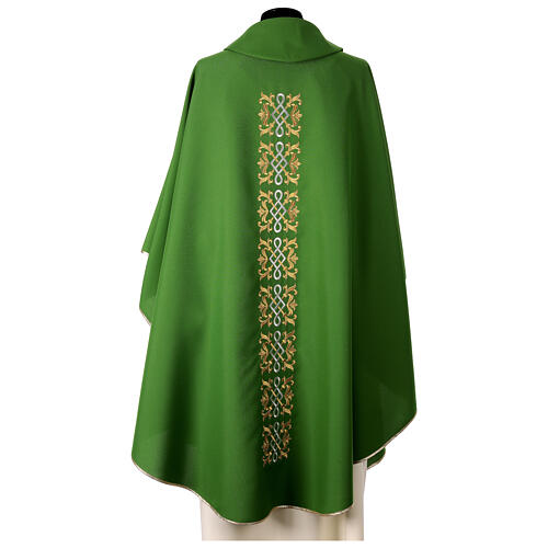 Chasuble in polyester with floral embroidery 5