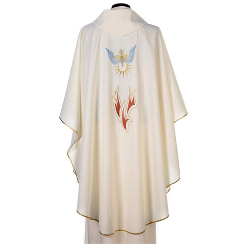 Chasuble in polyester with flames and Holy Spirit 8