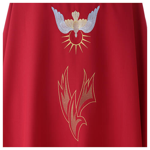 Chasuble in polyester with flames and Holy Spirit 9