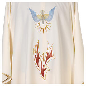 Holy Spirit Chasuble with flames in polyester