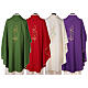 Chasuble in polyester with Chi-Rho and Alpha Omega symbol s9