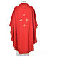 Liturgical chasuble in polyester with four crosses s9