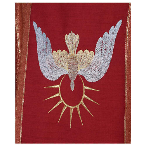 Chasuble Holy Spirit in Tasmanian wool with double twisted yarn 2