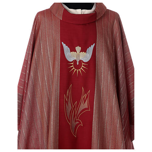 Chasuble Holy Spirit in Tasmanian wool with double twisted yarn 3
