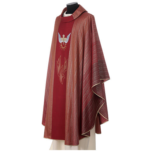 Chasuble Holy Spirit in Tasmanian wool with double twisted yarn 4