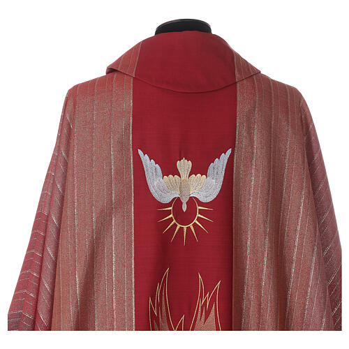 Chasuble Holy Spirit in Tasmanian wool with double twisted yarn 5