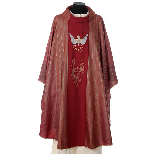 Chasuble Saint-Esprit 100% laine brossée double retors Tasmania 1