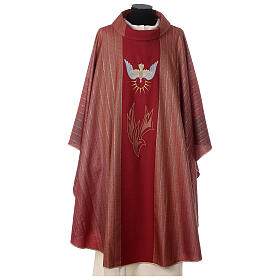 Pastor Chasuble with Holy Spirit in Tasmanian wool with double twisted yarn