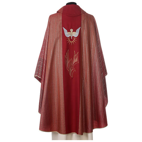 Pastor Chasuble with Holy Spirit in Tasmanian wool with double twisted yarn 8