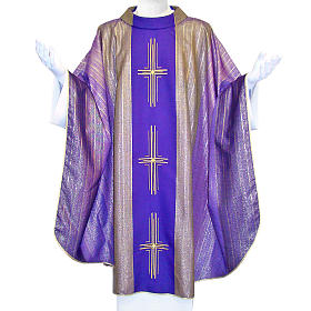 Chasuble 3 crosses in Tasmanian wool with double twisted yarn