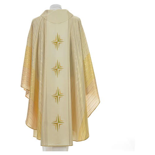 Latin Chasuble with 4 crosses in Tasmanian wool with double twisted yarn 6