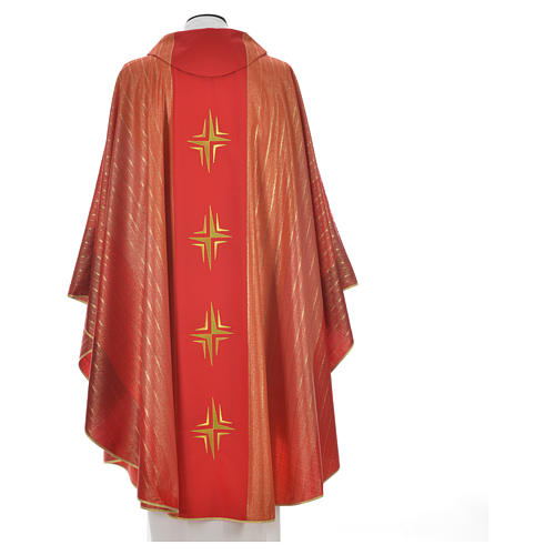 Latin Chasuble with 4 crosses in Tasmanian wool with double twisted yarn 8