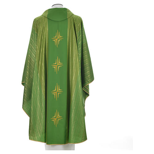Latin Chasuble with 4 crosses in Tasmanian wool with double twisted yarn 10