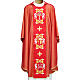 Chasuble in wool double twisted yarn and lurex with embroidery s1