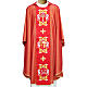 Priest Chasuble with embroidery in wool double twisted yarn and lurex s1