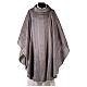Blue Priest Chasuble in pure Shantung silk s1