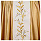 Golden Liturgical Chasuble in pure wool and lurex with wheat embroidery s4