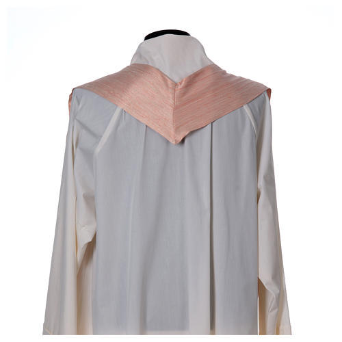 Chasuble rose 100% pure soie shantung 6
