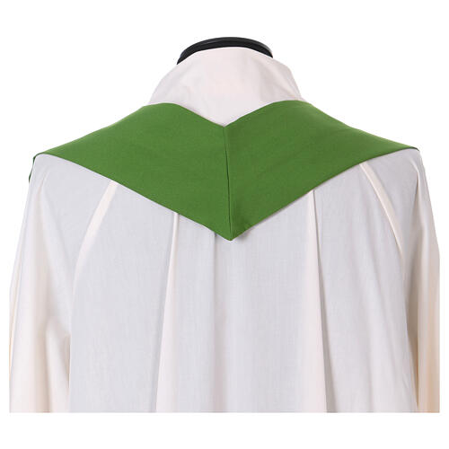 Gothic Chasuble with Chi-Rho and wheat symbol in polyester 11