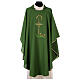 Gothic Chasuble with Chi-Rho and wheat symbol in polyester s3